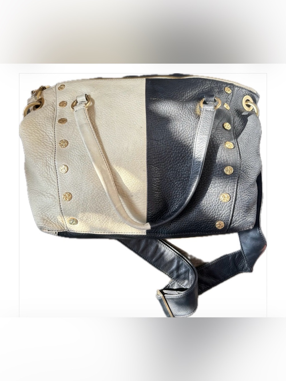 Himmit Two-Tone Black and Cream Women's Tote Bag